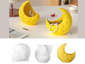 Molde silicona media luna porta objetos 